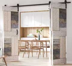 Barn Door Double Bifold Door Kit