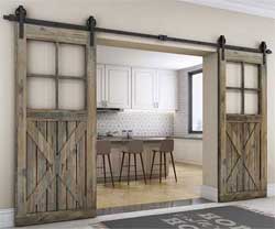 Mirrored Sliding Barn Door Kit - You Can Install Yourself!