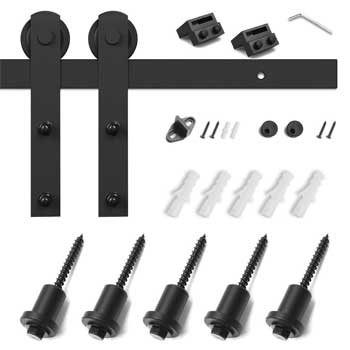 Barn Door Track Kit, Including Hardware, Wrench, Stoppers