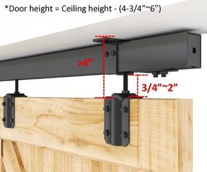 Box Track Dimensions, Including Distance Between Door and Ceiling