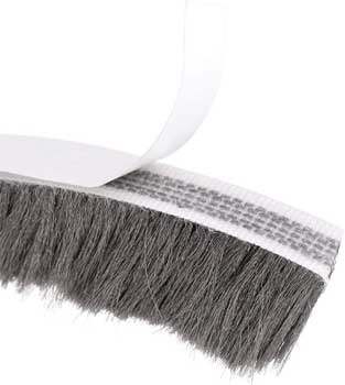 Peel and Stick Brush Door Sweep to Help Soundproof Sliding Barn Doors