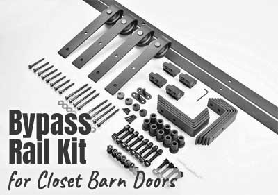 Bypass Door Rail Kit for Closet Barn Doors