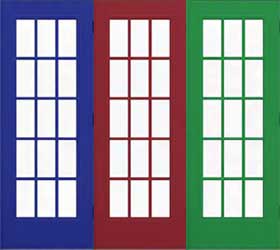 Blue, Red and Green French Door Ideas: