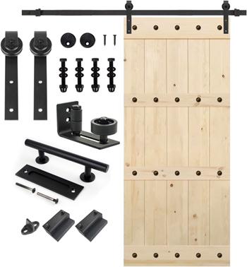 Copper Nail Barn Door Kit Features Custom Look at an Affordable Price. Assemble and Install Yourself to Save Money