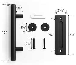 Matte Black Door Pull Dimensions
