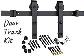 Sliding Door Track Kit Including Metal Rail and All Hardware