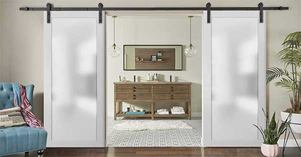 Double Glass Barn Doors