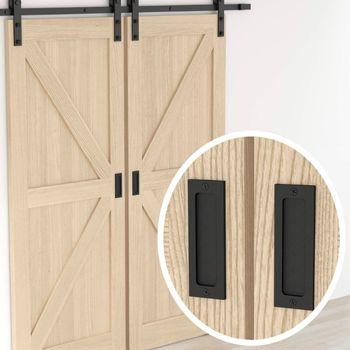 Flush Door Pulls to Open Sliding Barn Doors from the Inside