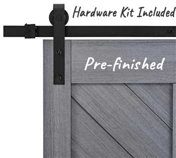 Herringbone Door Kit with Pre-Finished Panel and Track