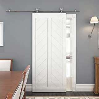 Herringbone Solid Core Barn Door for Better Soundproofing and Less Noise Pas Through than Thin or Hollow Core Doors
