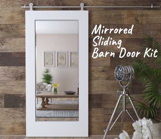Mirrored Sliding Barn Door Kit You, Sliding Barn Door With Mirror