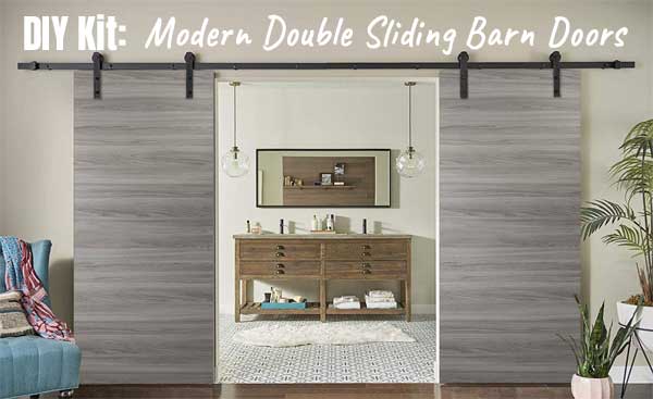 Modern Double Sliding Barn Doors Diy, Dual Sliding Barn Doors