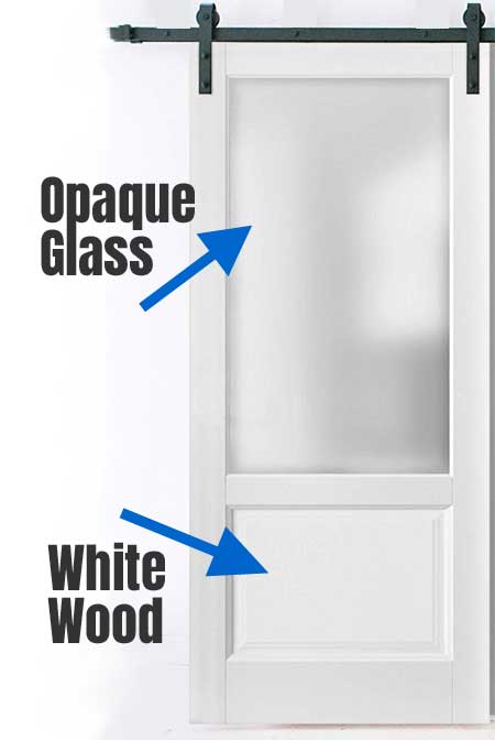 Opaque Glass Barn Door