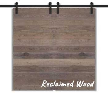 Reclaimed Double Barn Door with Real Wood