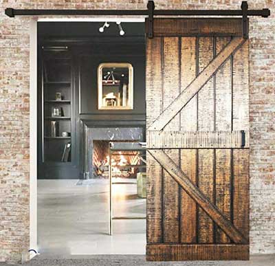 Sliding Interior Rustic Barn Door that You can Install Yourself.
