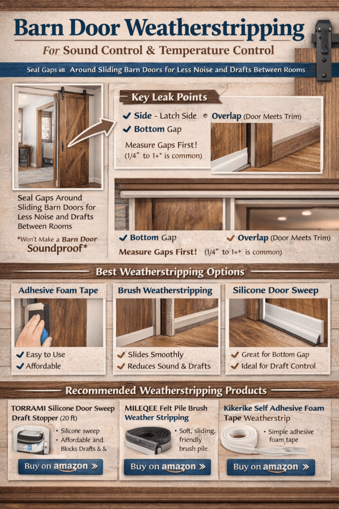 Barn Door Weatherstripping Infographic